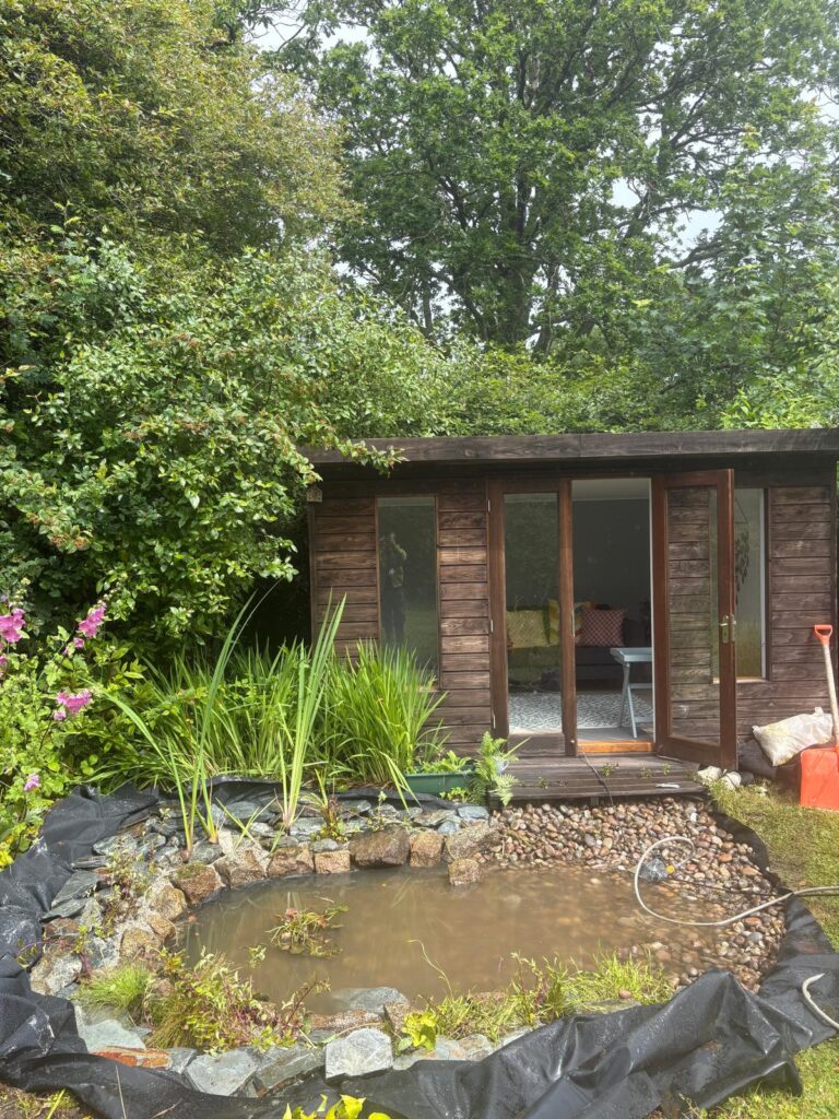 Wildlife Pond Restoration & Relining in Bovey Tracey, Devon 8