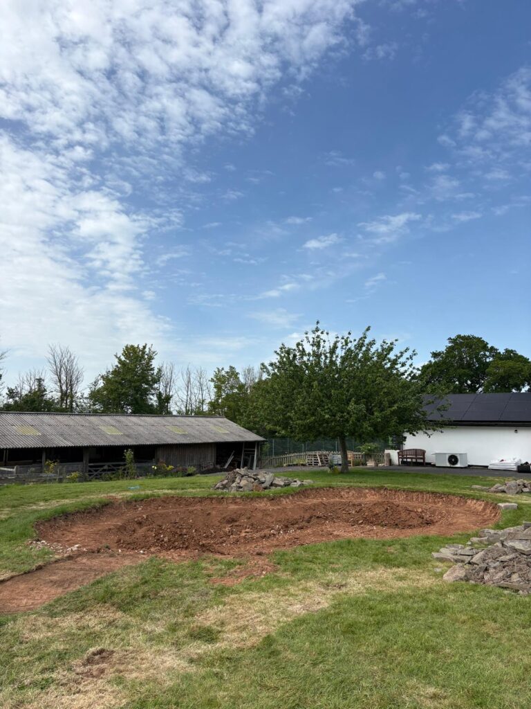 Wildlife Pond & Stream Creation in Woodbury, Devon 2