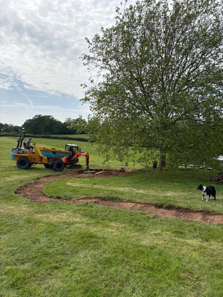 Natural pond and stream creation by SAS Aquatics in Devon
